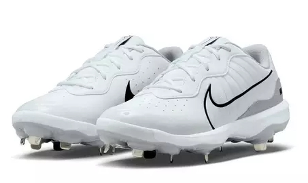 Nike Mens Alpha Huarache Varsity 4 Metal Baseball Cleats US 12 White Silver NWOB